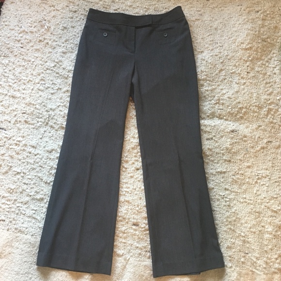 LOFT Pants - Ann Taylor LOFT Gray Wideleg Dress Pants 4 Petites